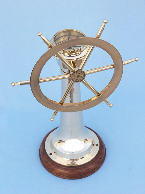 Wheel compass with brass pole