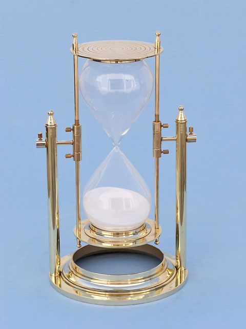 Brass Gimbaled sand  timer