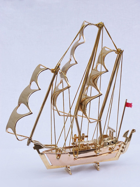 Brass sailboat