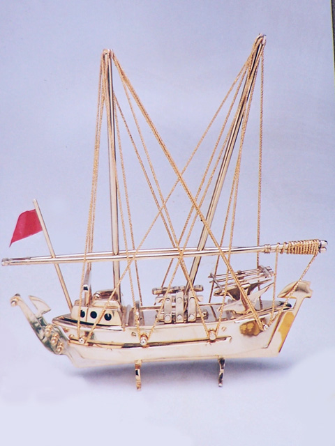 Brass sailboat