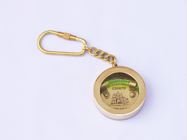 Brass Inclinometer key chain