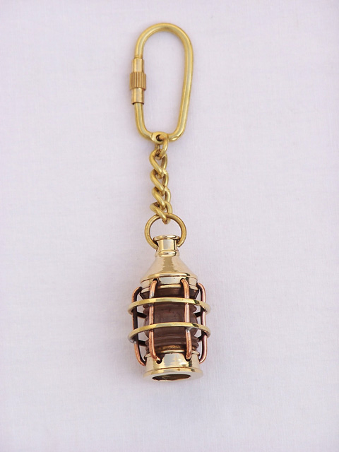 Brass Anchor lantern key chain