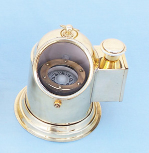 Brass helmet compass