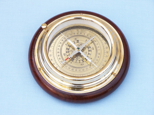 wooden base compass