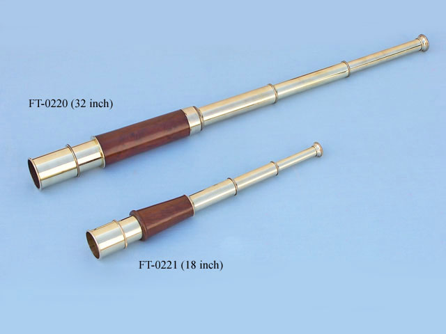 Brass/wood folding telescope