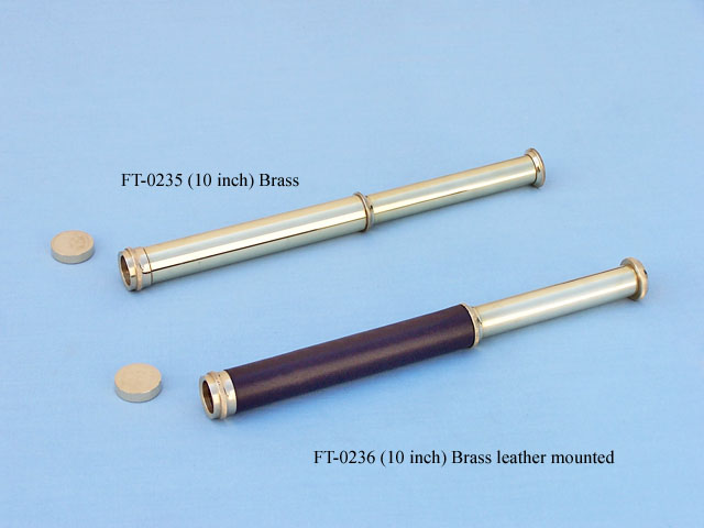 Brass/leather folding telescope