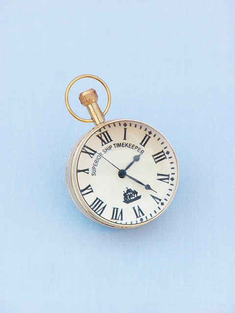 Brass paper weight clock