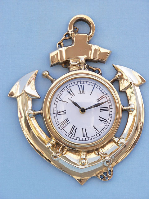 Brass Anchor clock