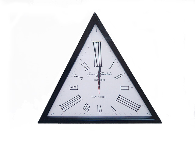 Triangular wall clock