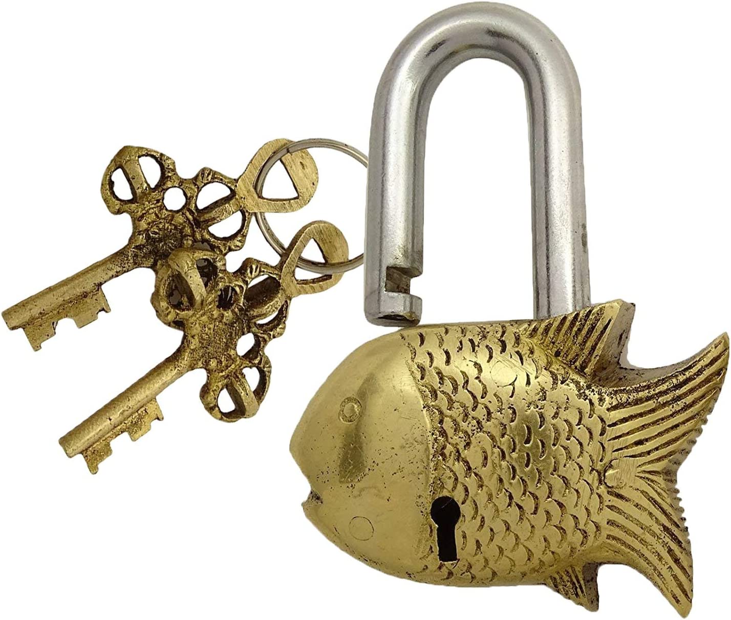 Brass fish shape door pad locks