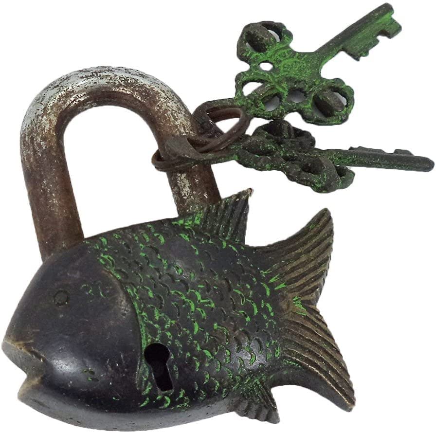 Brass fish shape door pad locks