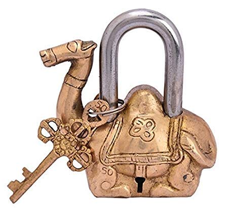 Brass camel door pad locks