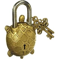 Brass turtle door pad locks