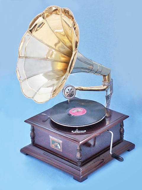 Square gramophone