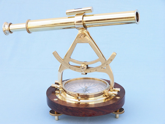 Telescopic alidade with compass 