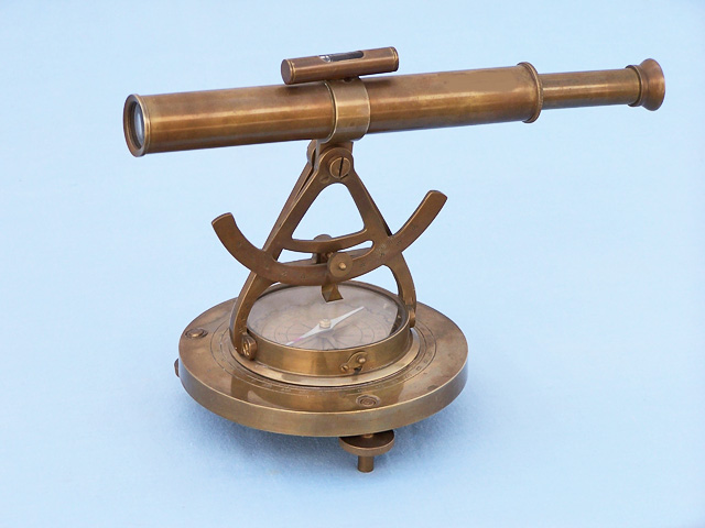 Telescopic alidade with compass