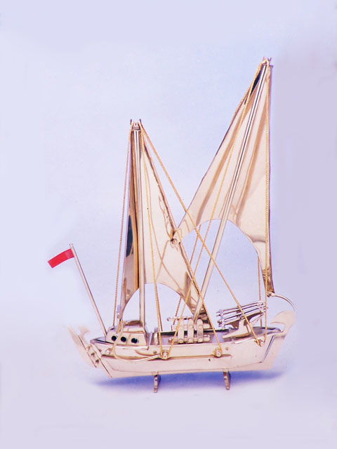 Brass sailboat