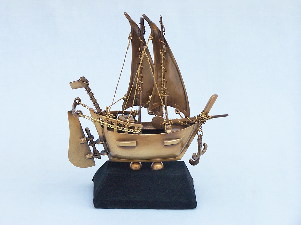 Brass sailboat