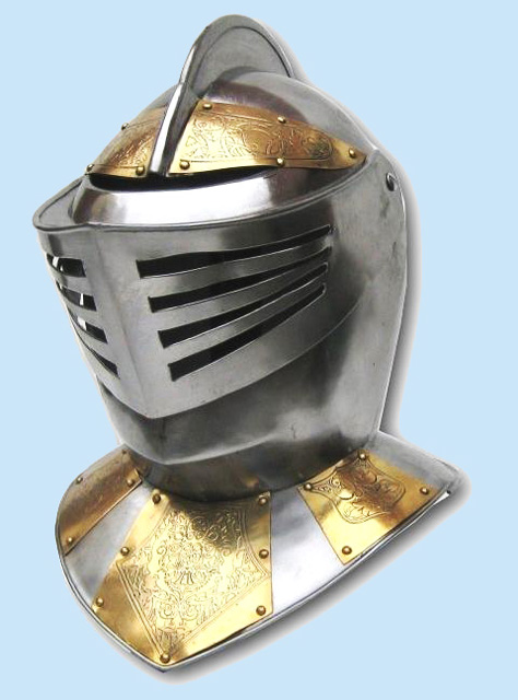 Europen knight embossed helmet