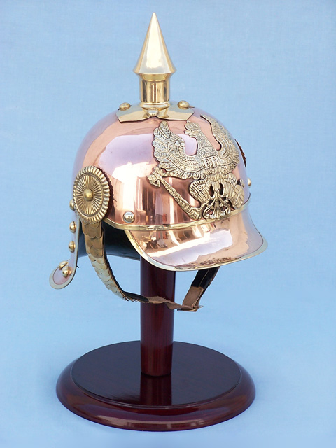 Brass eagle fireman helmet