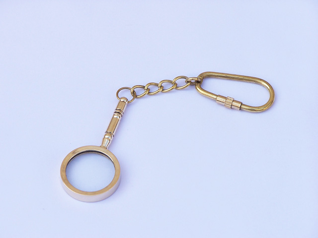 Brass Handle magnifier key chain