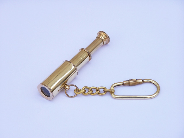 Brass Telescope key chain