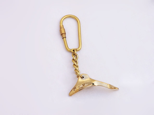 Brass Dolphin key chain