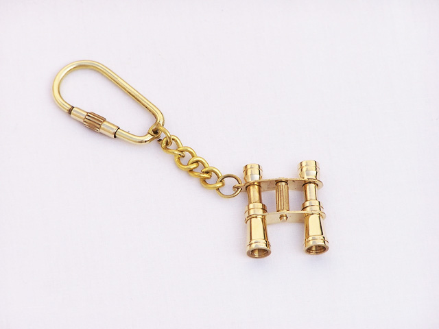 Brass binocular key chain