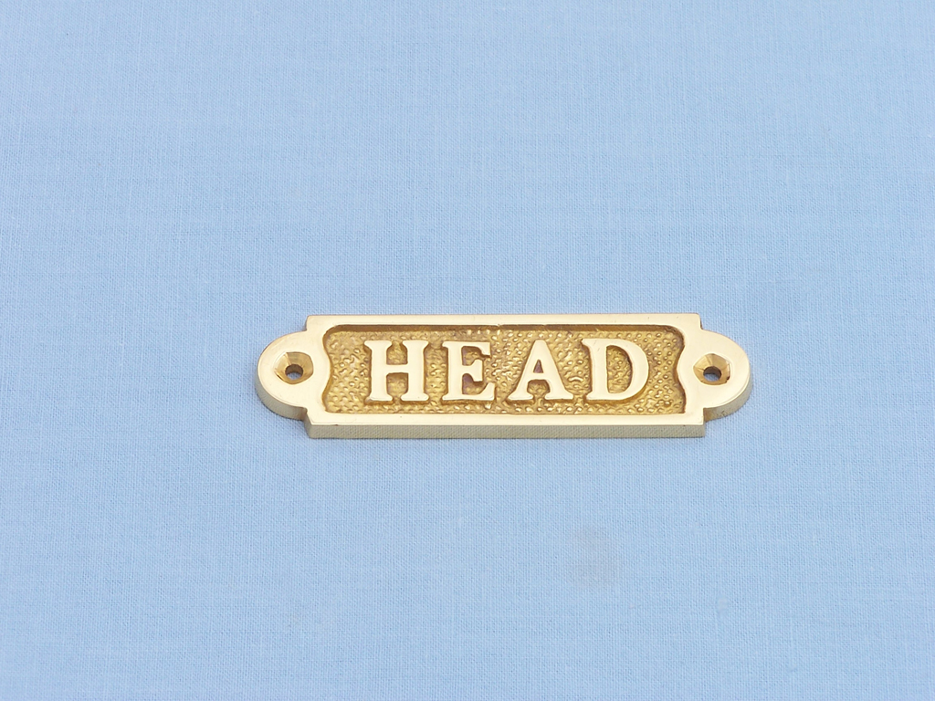 Brass sign of Head